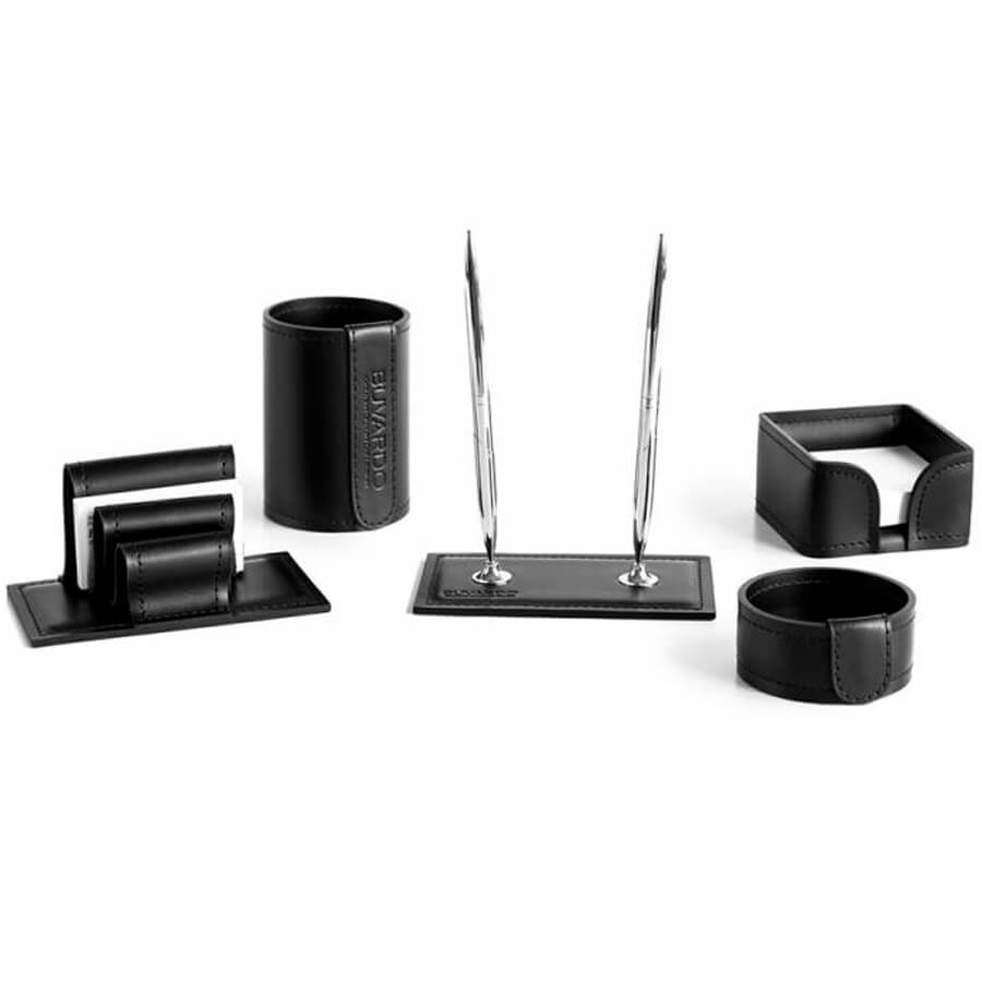 №1 Настольный набор Buvardo (Кожа черная) №1 Настольный набор Buvardo (Кожа черная)