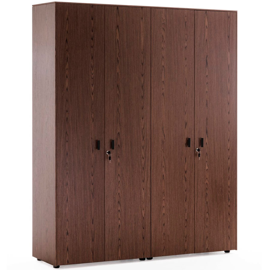 101 727 Шкаф для бумаг + гардероб Profoffice Exe (Орех мароне/Чёрный)