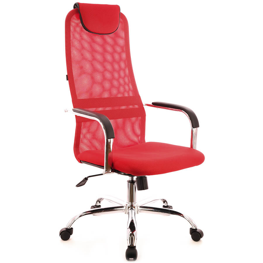 EP-708 TM Кресло для руководителя  EVERPROF, обивка сетка / ткань (Красный)