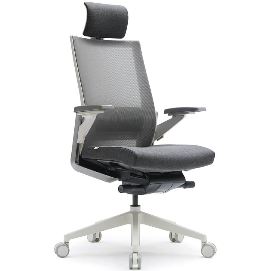 CH4700WAHZ Кресло для руководителя ZIEL Fursys, обивка сетка / ткань (Темно-серое (451A))