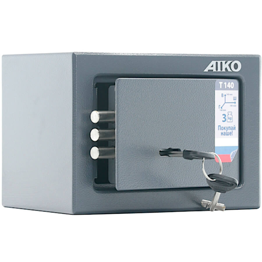 T-140 KL Мебельный сейф AIKO, ключевой (Графит с эффектом молотковой эмали (RAL 7024))