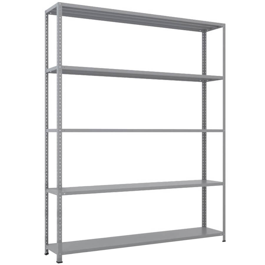 MS-200x150x30 NEW Металлический стеллаж ПРОМЕТ, 5 (Серый полуматовый (RAL 7038))