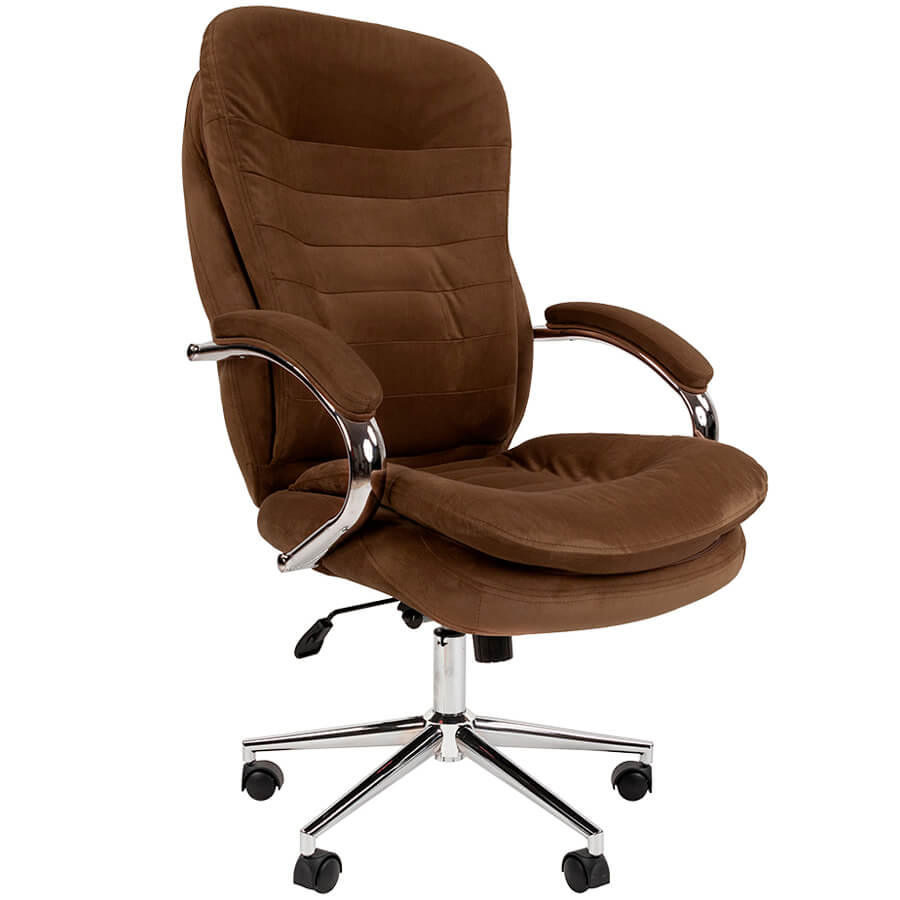795 Кресло для руководителя Home Chairman, обивка ткань (Коричневый T-14)
