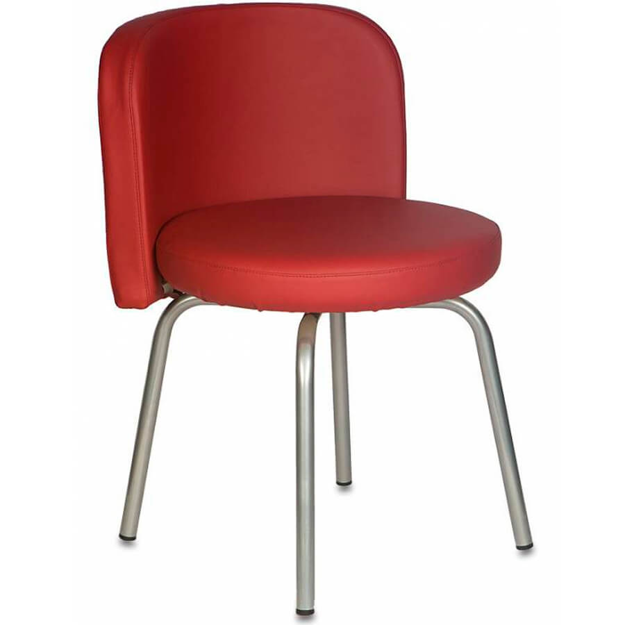 KF-2 Стул для посетителя  Бюрократ, обивка экокожа (Бордовый (Or-21))