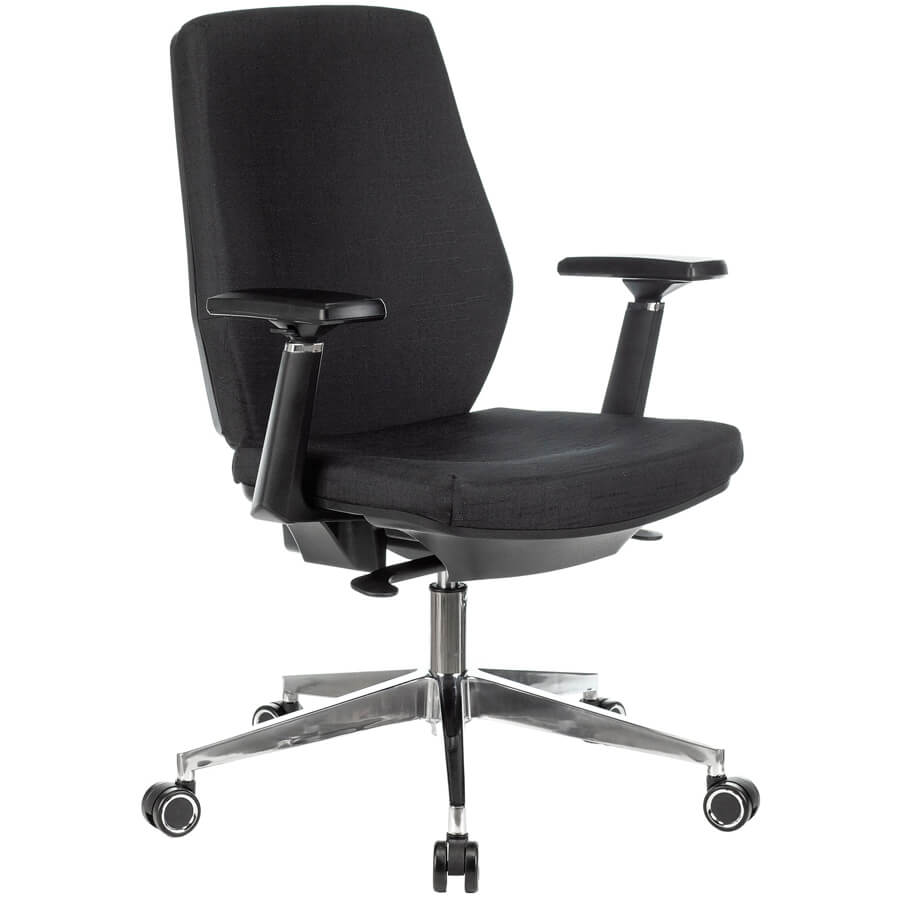 CH-545/LUX Кресло для персонала  Бюрократ, обивка ткань (Черное 38-418)