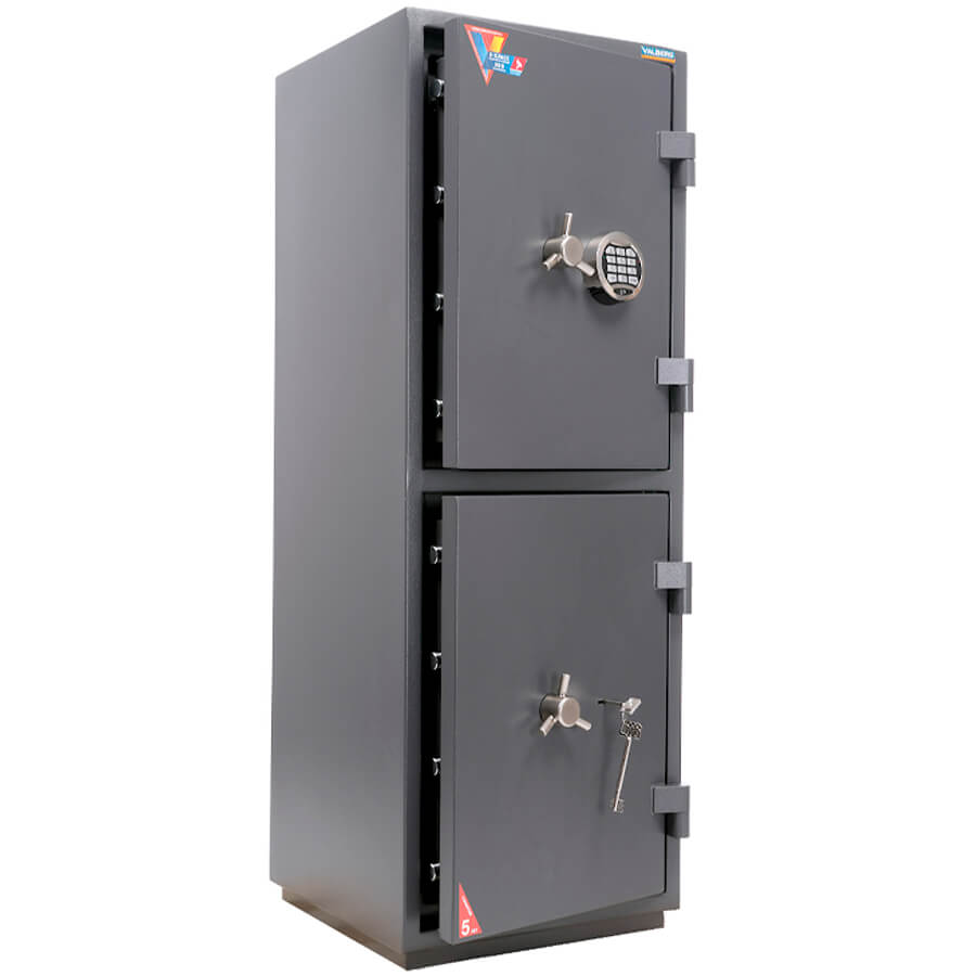 ГРАНИТ 120T/2 EL Взломостойкий сейф VALBERG, электронный кодовый + ключевой (Графит структурированный (RAL 7024))