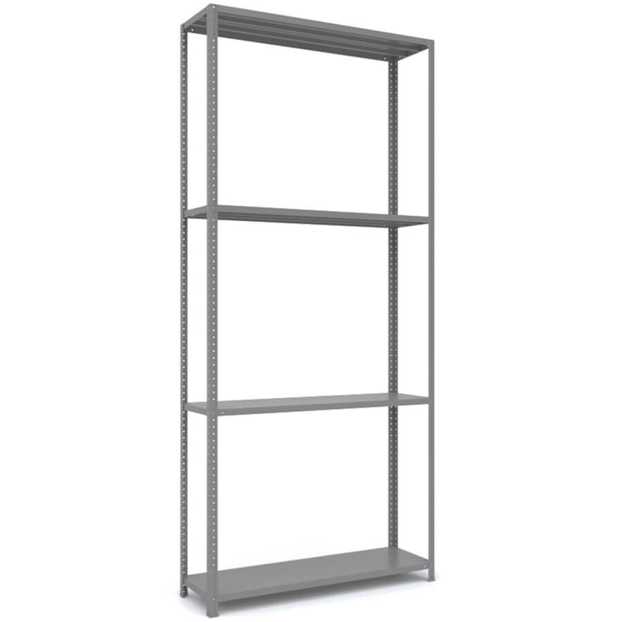 MS_220x100x30 Металлический стеллаж ПРОМЕТ, 4 (Cерый полуматовый (RAL 7038))