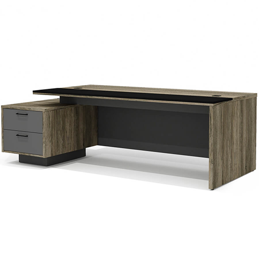 Br-20 L Стол руководителя левый Мебель Стиль Bruno (Делиос / антрацит)