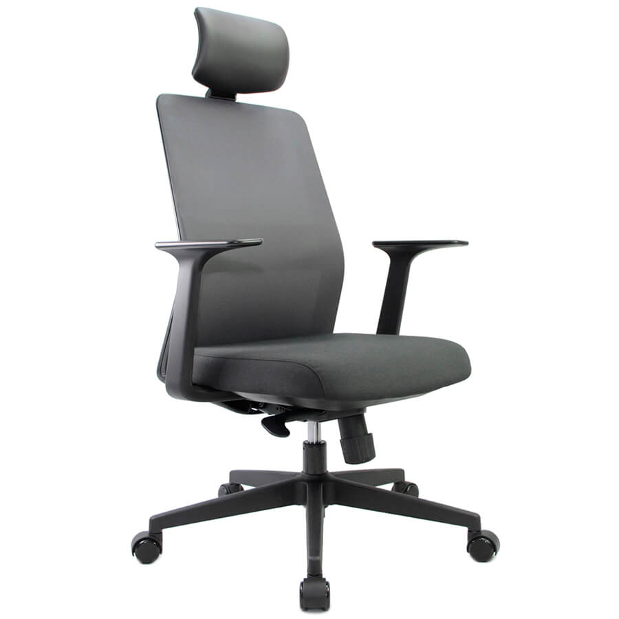 CHN6200CHZ Кресло для руководителя AROUND Fursys, обивка сетка / ткань (Чёрное (2H6B))