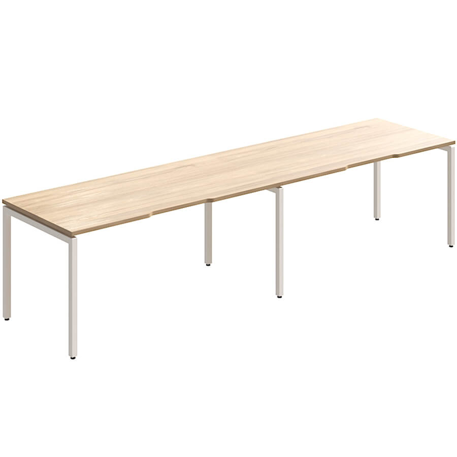 RP-2.2(x2)+F-34 Стол на металлокаркасе Мебель Стиль Rio Project (Швейцарский вяз MS)