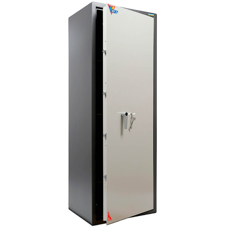 ГРАНИТ I-165T Взломостойкий сейф VALBERG, ключевой (Корпус — графит (RAL 7024), дверь — светло–серая (RAL 7038))