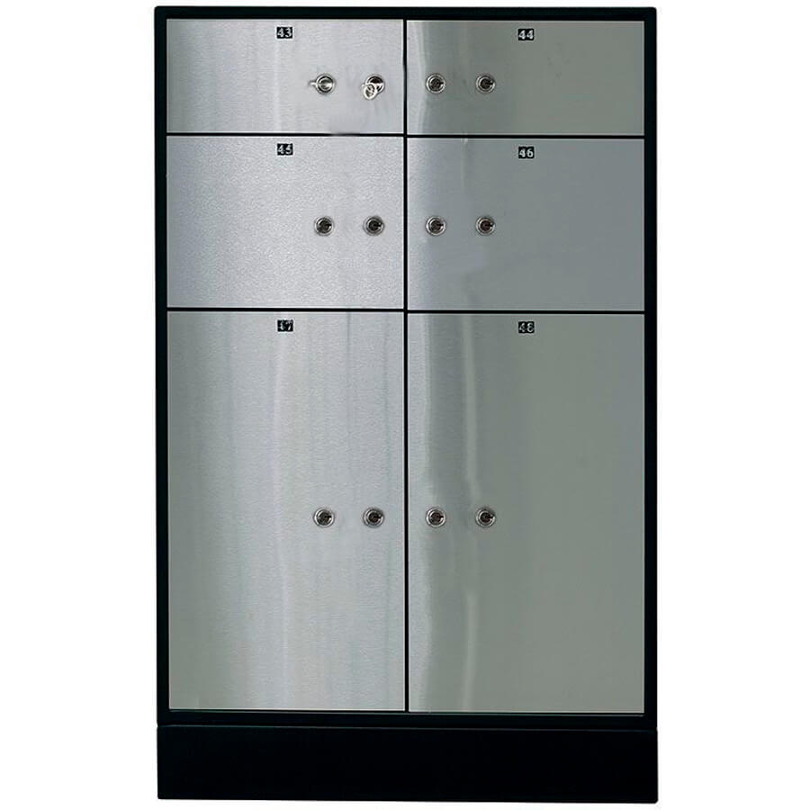 DB-6/3S.DGL Депозитные ячейки VALBERG, ключевой (Под аллюминий)