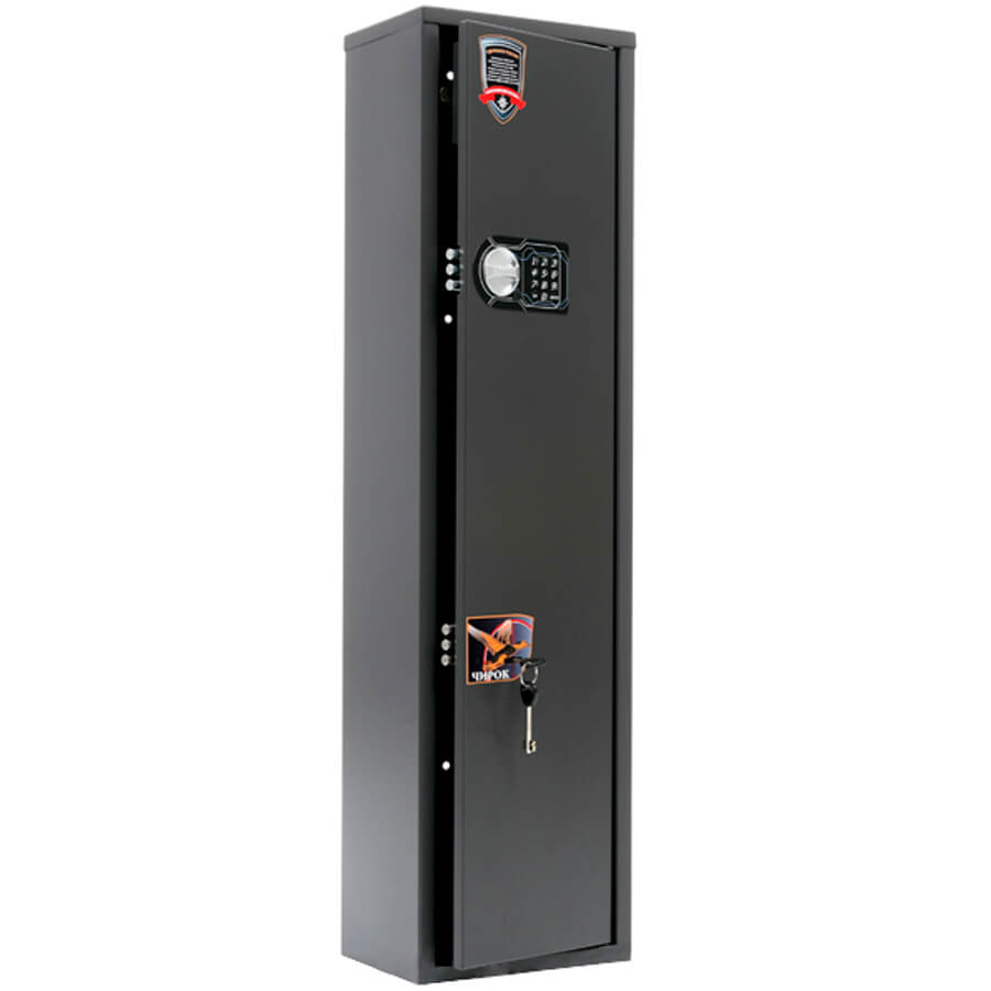 ЧИРОК 1018 EL Оружейный сейф AIKO, электронный кодовый + ключевой (Графит структурированный)