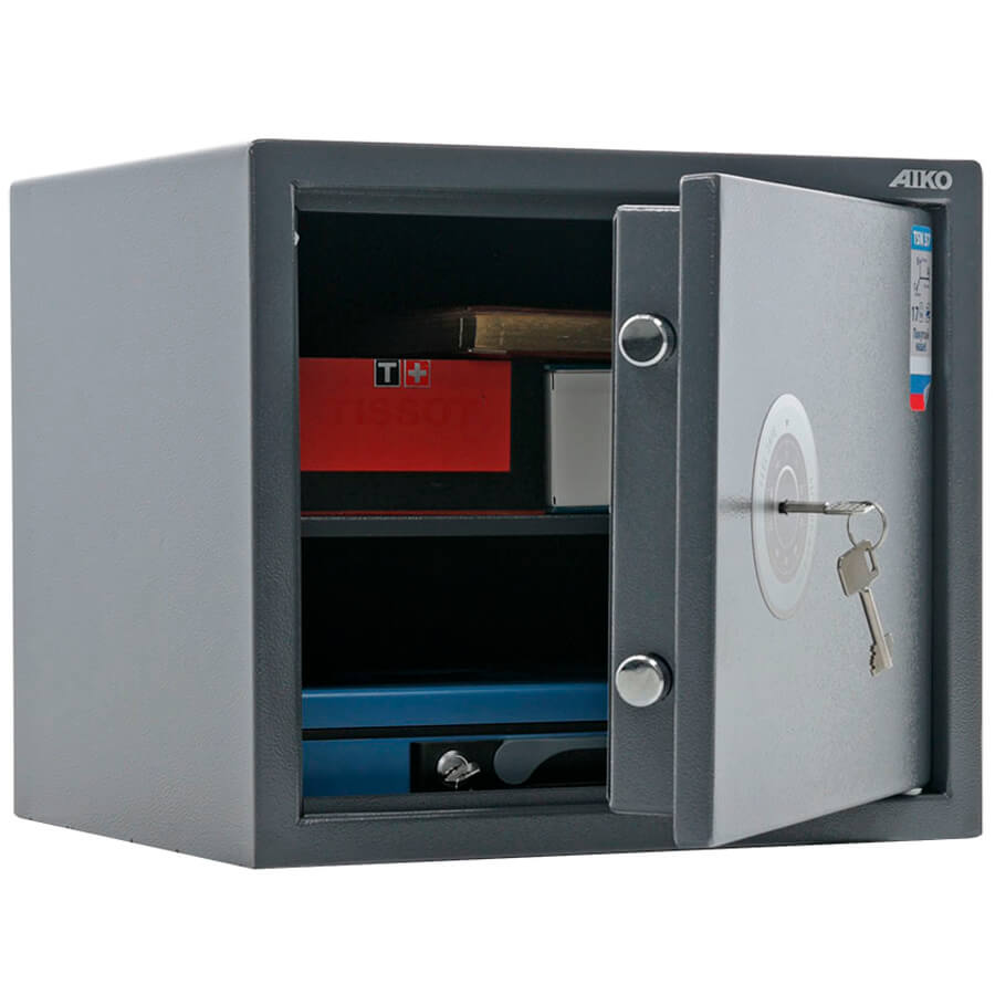 TSN 37 Мебельный сейф AIKO, ключевой (Графит структурированный (RAL 7024))