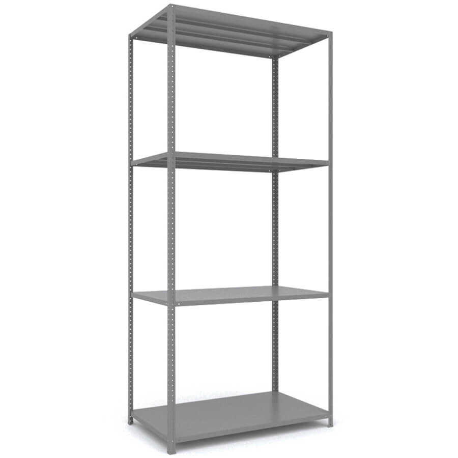 MS_220x100x60 Металлический стеллаж ПРОМЕТ, 4 (Cерый полуматовый (RAL 7038))