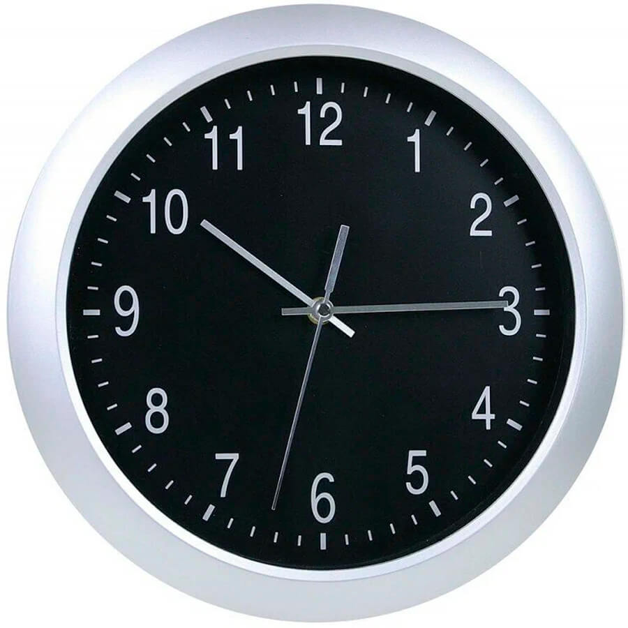 WallC R02P Часы настенные (Серебристый)