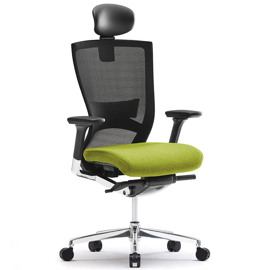 CHN4300AHPZ Кресло для руководителя T50 Fursys, обивка сетка / ткань (Светло-зелёное (557В))