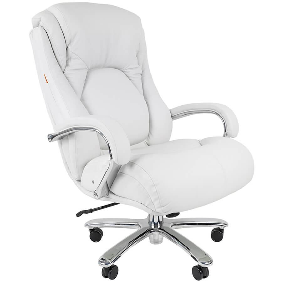 402 Кресло для руководителя  Chairman, обивка кожа (Белый)