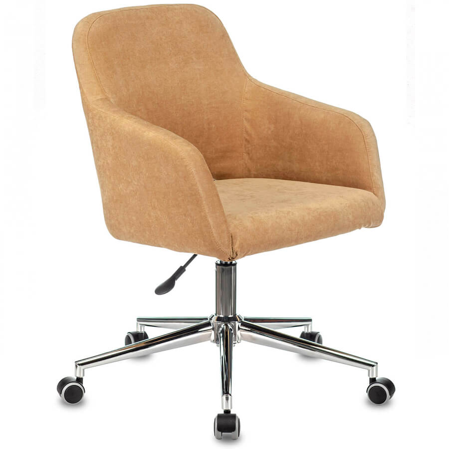 CH-380SL Кресло для персонала  Бюрократ, обивка ткань (Горчичный Velvet 73)