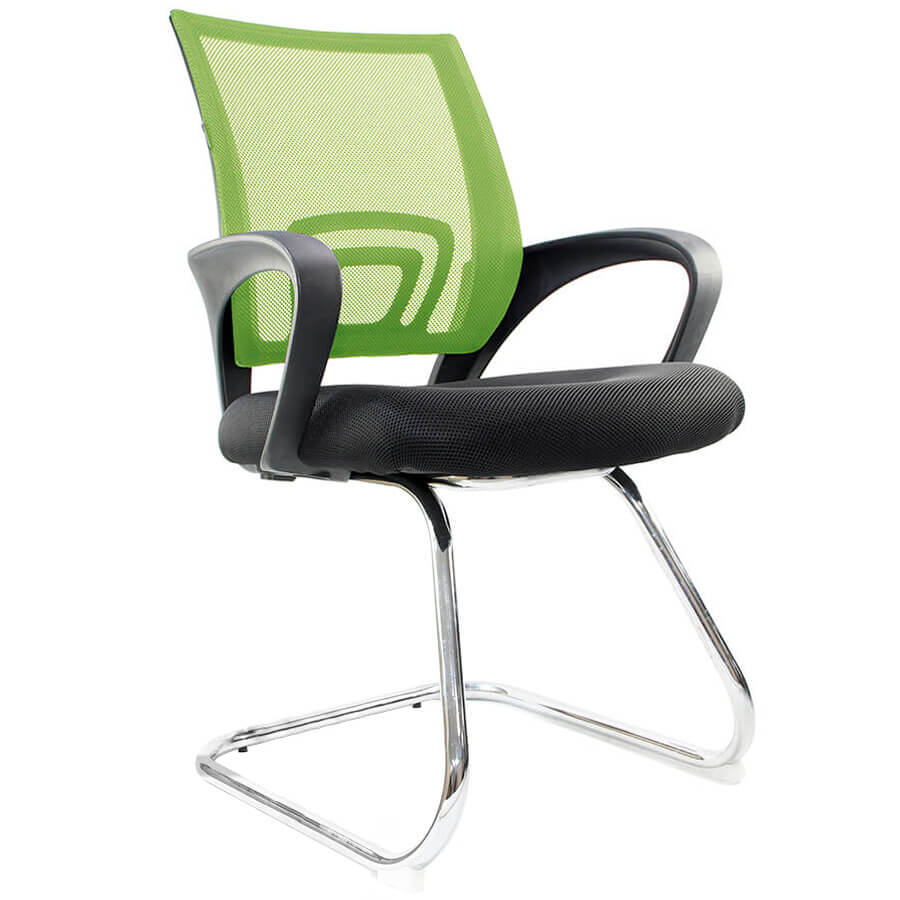 EP-696 CF Кресло для посетителя  EVERPROF, обивка сетка / ткань (Зелёный)