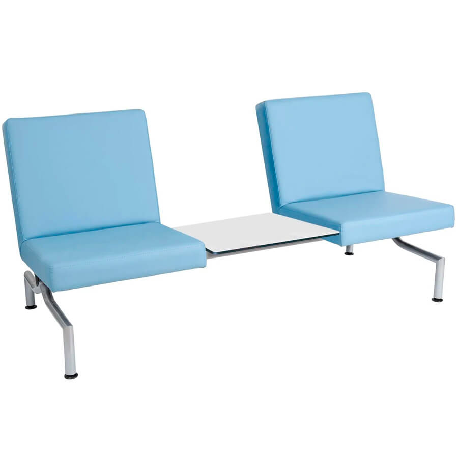 SLOT СО СТОЛИКОМ Многоместная секция  COMFORUM, обивка экокожа (Голубой)