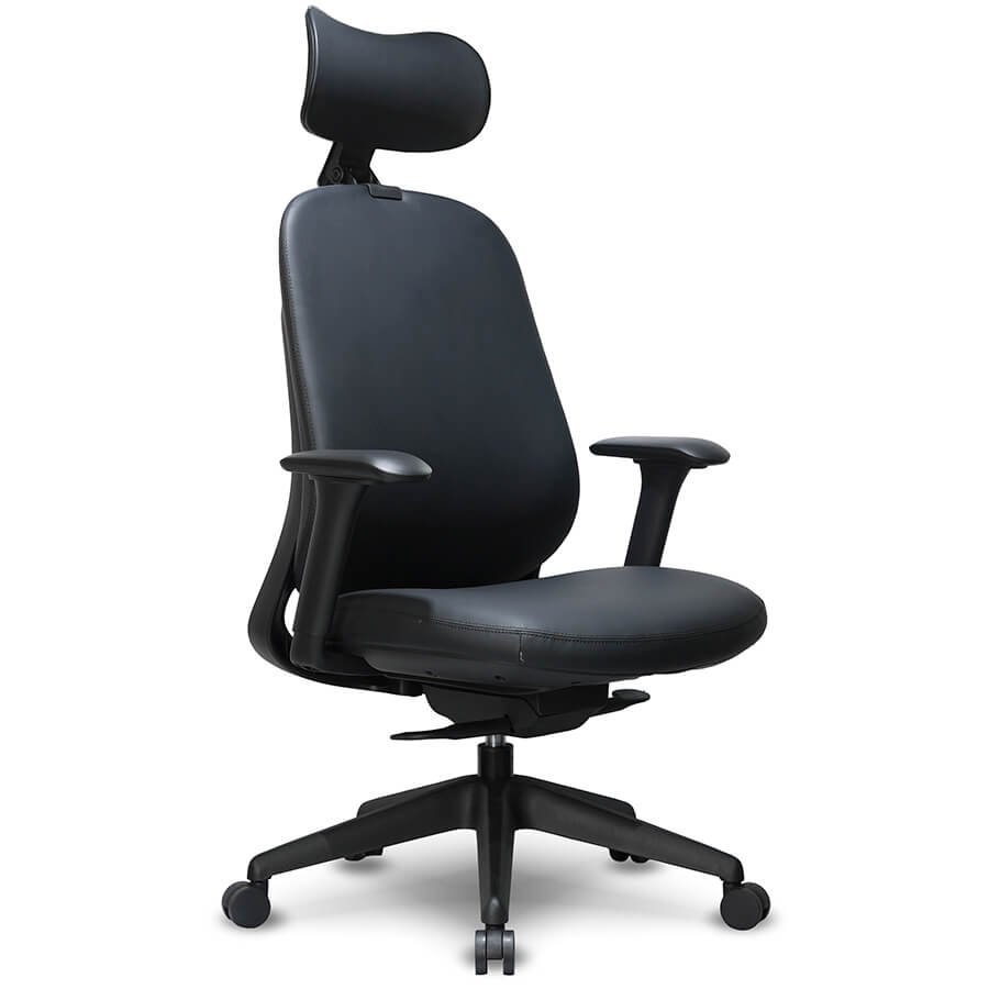 7258B-1 Кресло для руководителя  Евро Офис, обивка экокожа (Черный MT92-1)