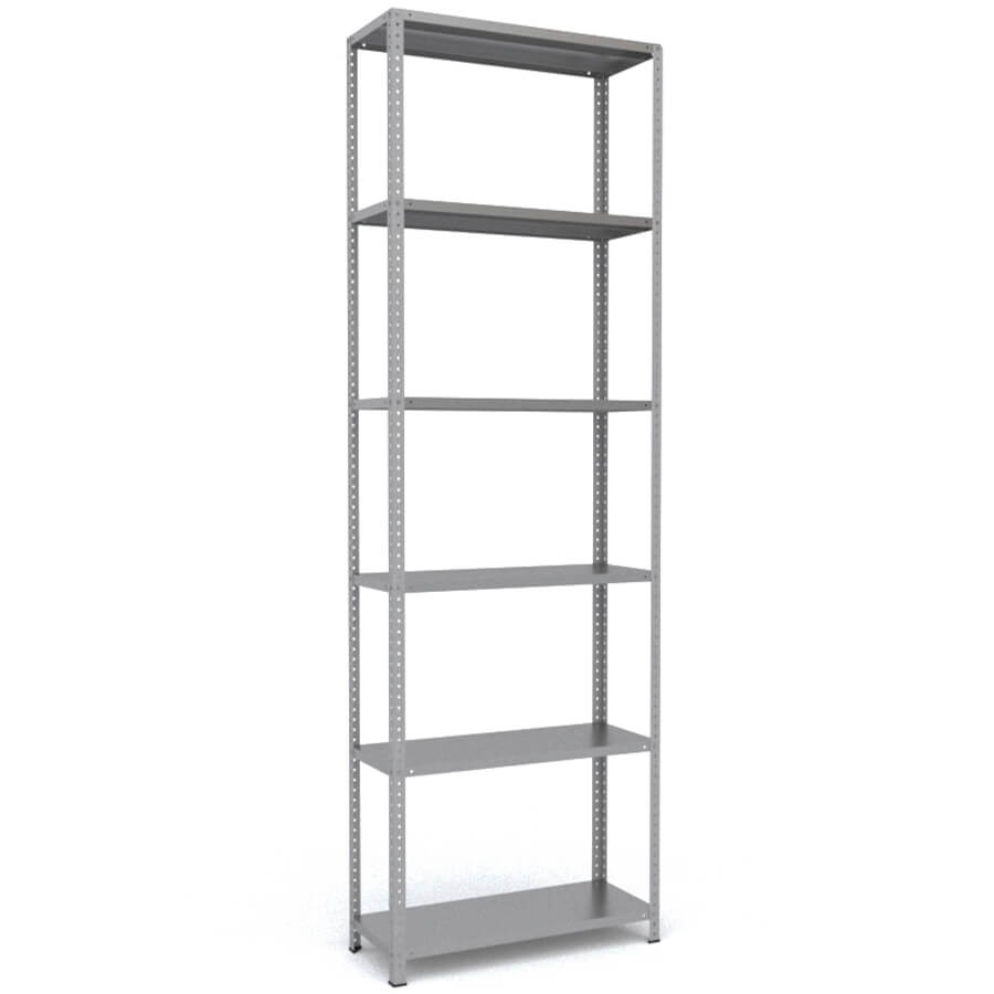 300x100x40 Металлический стеллаж MS HARD, 6 (Cерый полуматовый (RAL 7038))
