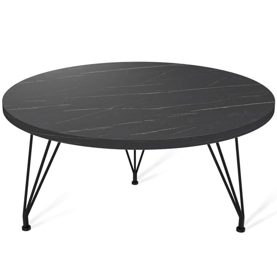 SHT-TU29/H36 60 Журнальный стол Sheffilton (Черный муар / камень пьетра гриджио черный)