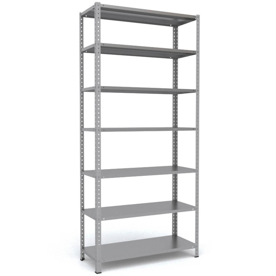 MS-220x100x40 Металлический стеллаж ПРОМЕТ, 7 (Серый полуматовый (RAL 7038))
