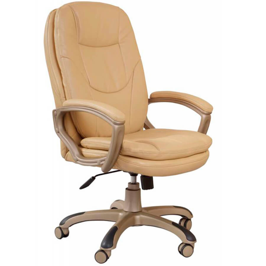 CH-868YAXSN Кресло для руководителя  Бюрократ, обивка экокожа (Бежевый)