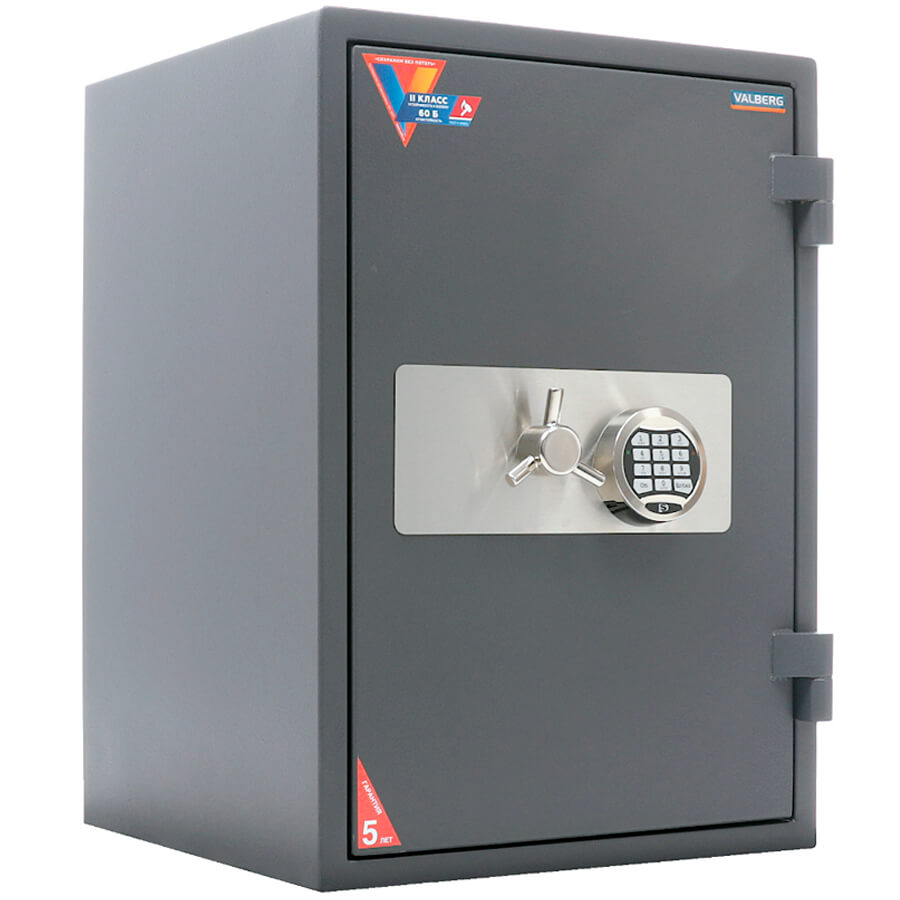 ГАРАНТ ЕВРО 67T EL Взломостойкий сейф VALBERG, электронный кодовый (Графит структурированный)