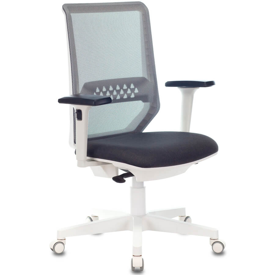 MC-W611N Кресло для персонала  Бюрократ, обивка сетка / ткань (Серый 38-417)