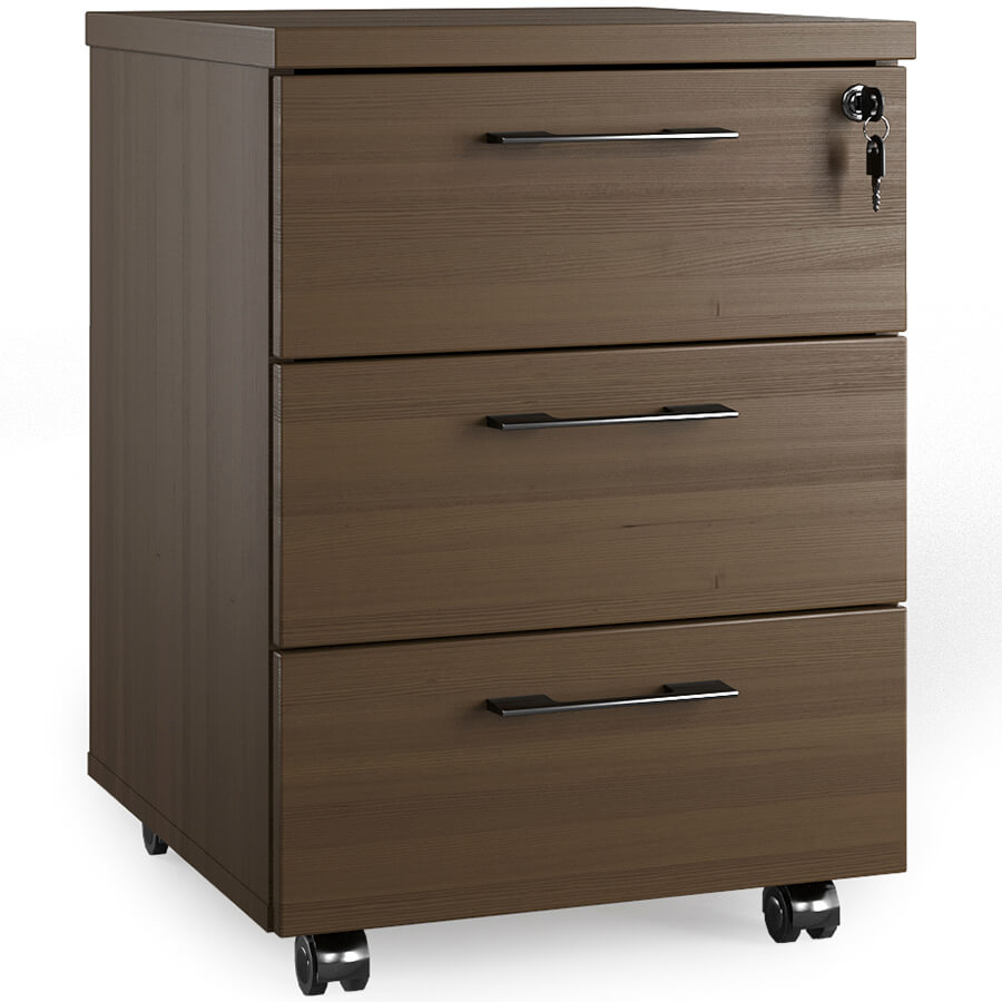 KV-32 Тумба мобильная Мебель Стиль Kvins (Дуб жжёный)