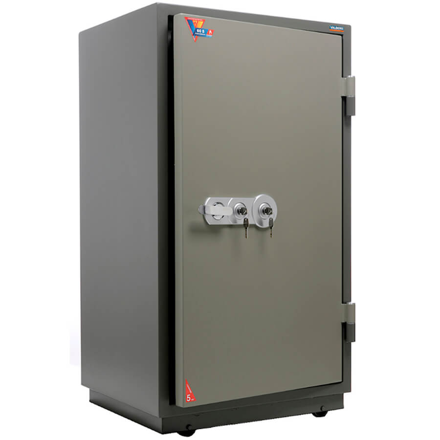 FRS 127.T- KL Огнестойкий сейф VALBERG, два ключевых (Молотковая эмаль - коричневая)