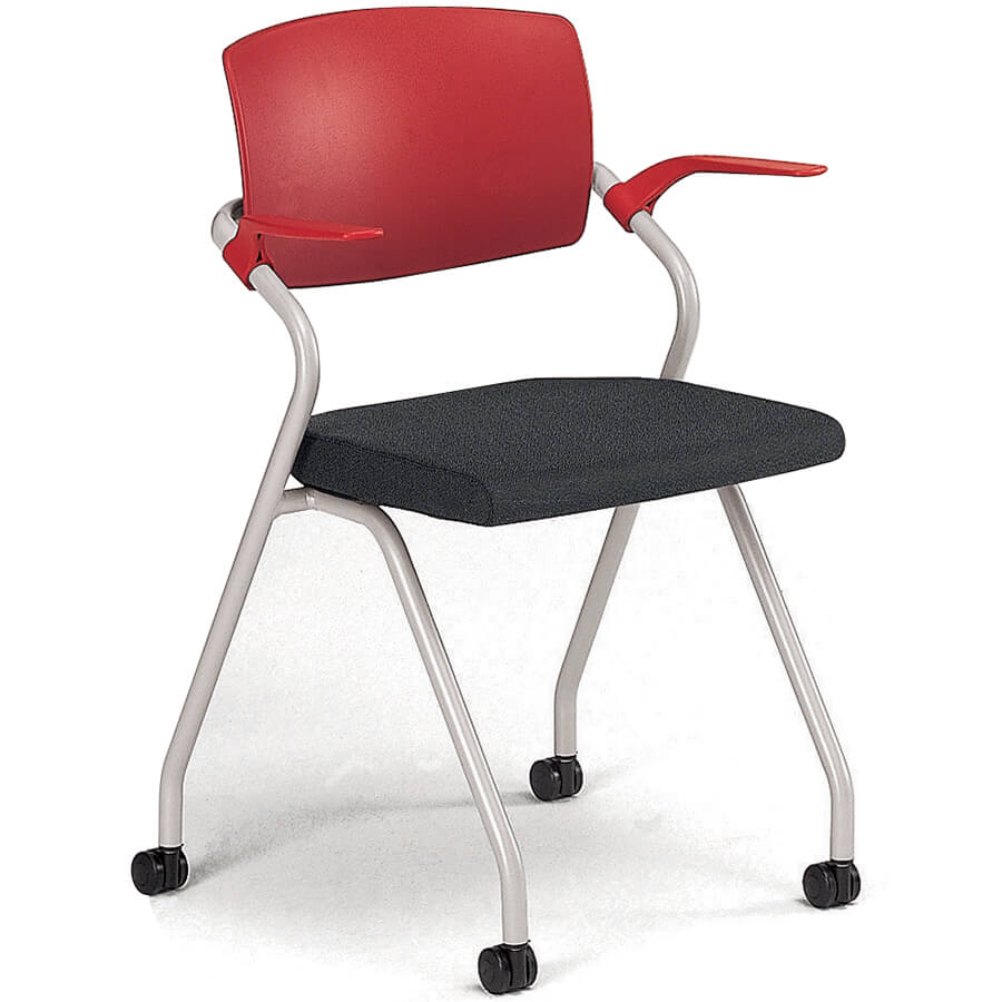 CHN0013AFMFZ Стул для посетителя P3 Fursys, обивка сетка / ткань (Красный)