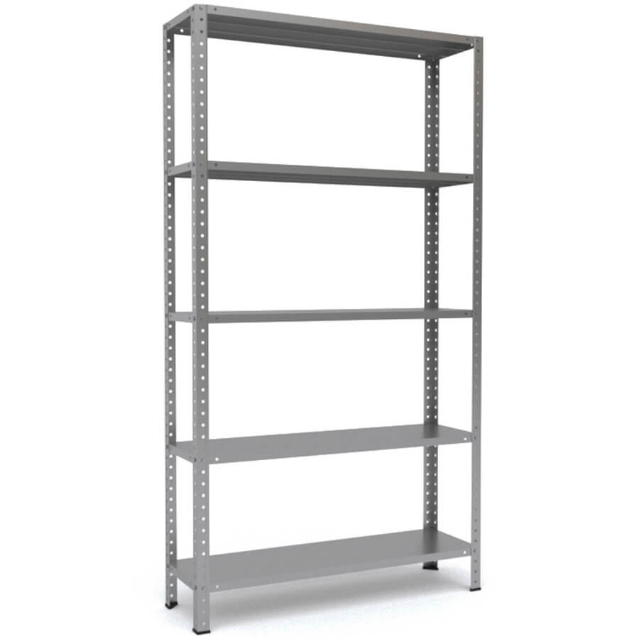 MS-185x120x60 Металлический стеллаж ПРОМЕТ, 5 (Серый полуматовый (RAL 7038))