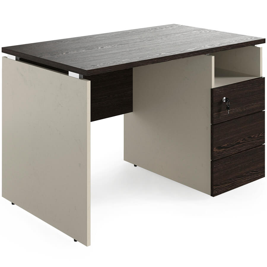 R-11R Стол с тумбой Мебель Стиль Rio Base (Венге MS, бежевый MS)