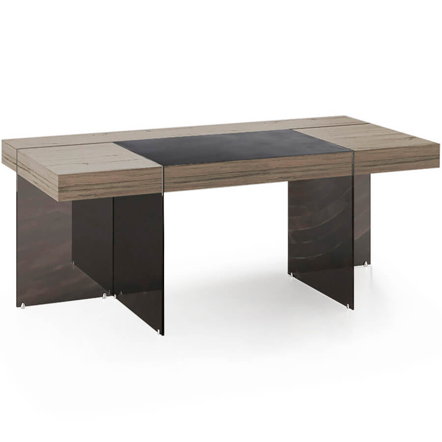 GS-1 Стол письменный Мебель Стиль Glass.Go (Лимба тёмная / стекло тонированное MS)