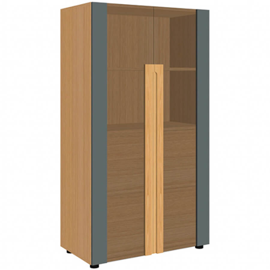 Rem-44 + Rem-02.2 + Rem-51 Стеллаж Мебель Стиль Remo (Графит/дуб Сорано MS)