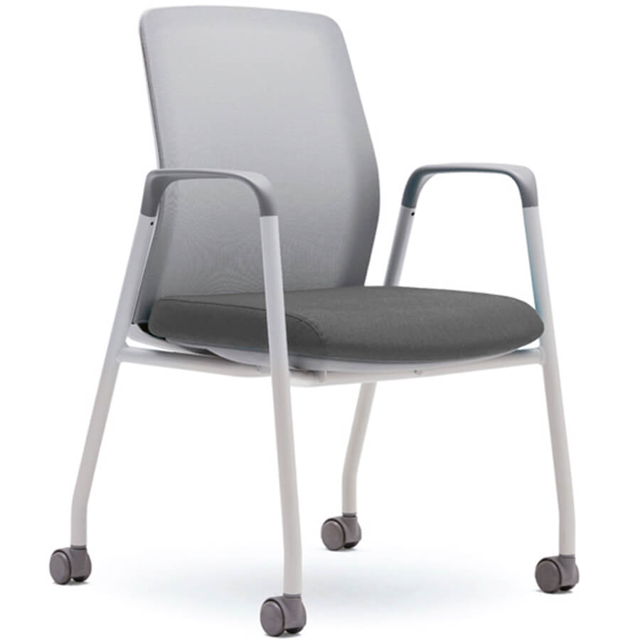 CHA6211WZ Кресло для посетителя AROUND Fursys, обивка сетка / ткань (Серое (2H1W))