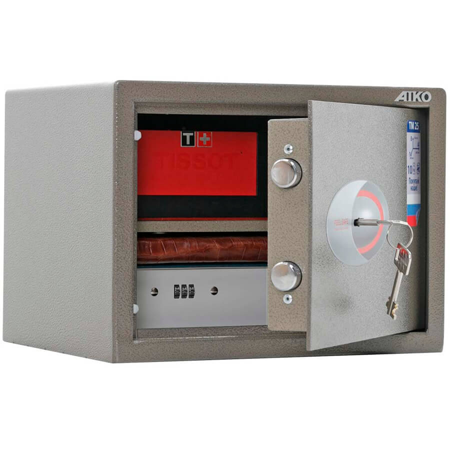 TM-25 Мебельный сейф AIKO, ключевой (Оттенок коричневого с эффектом молотковой эмали)