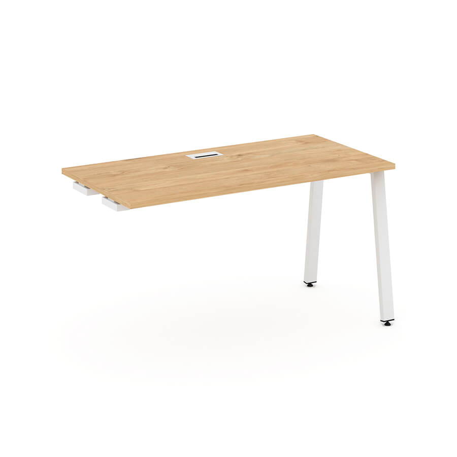 SN-6A.OPRS-023 Стол приставной к опорным элементам RIVA Style Project (Тиквуд Светлый/Металл Белый)