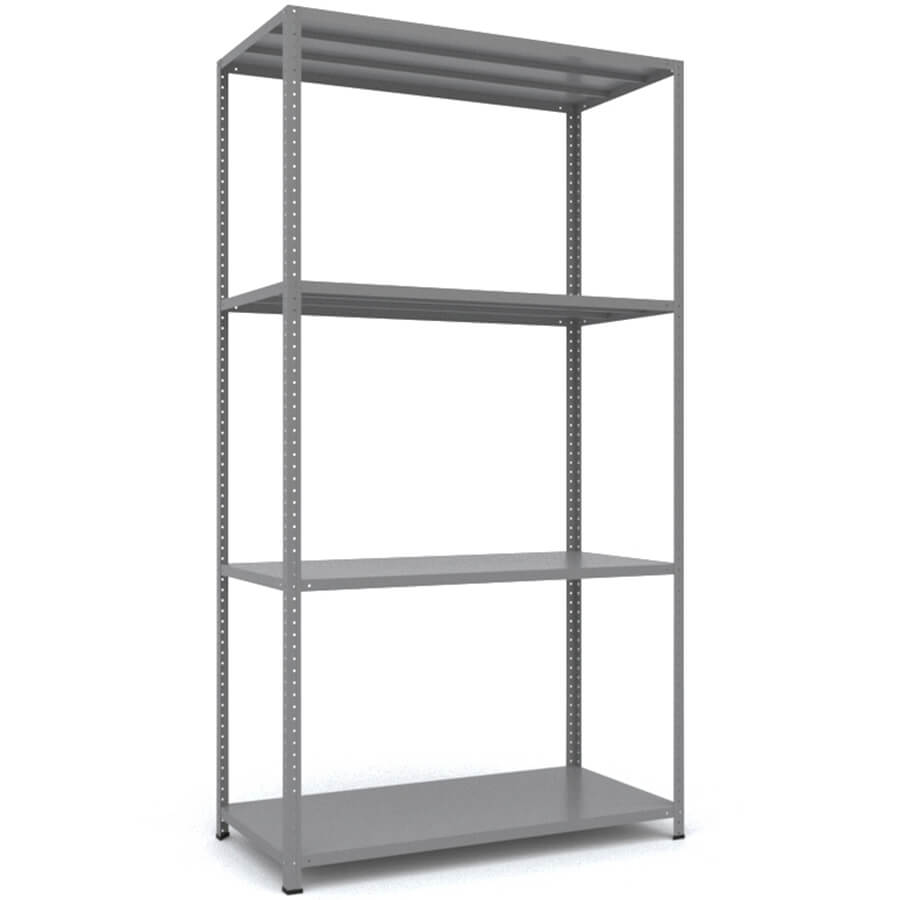 MS_185x100x50 Металлический стеллаж ПРОМЕТ, 4 (Cерый полуматовый (RAL 7038))