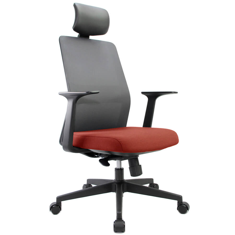 CHN6200CHZ Кресло для руководителя AROUND Fursys, обивка сетка / ткань (Красное (2H3B))