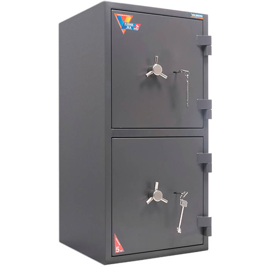 ГРАНИТ 90T/2 Взломостойкий сейф VALBERG, два ключевых (Графит структурированный (RAL 7024))