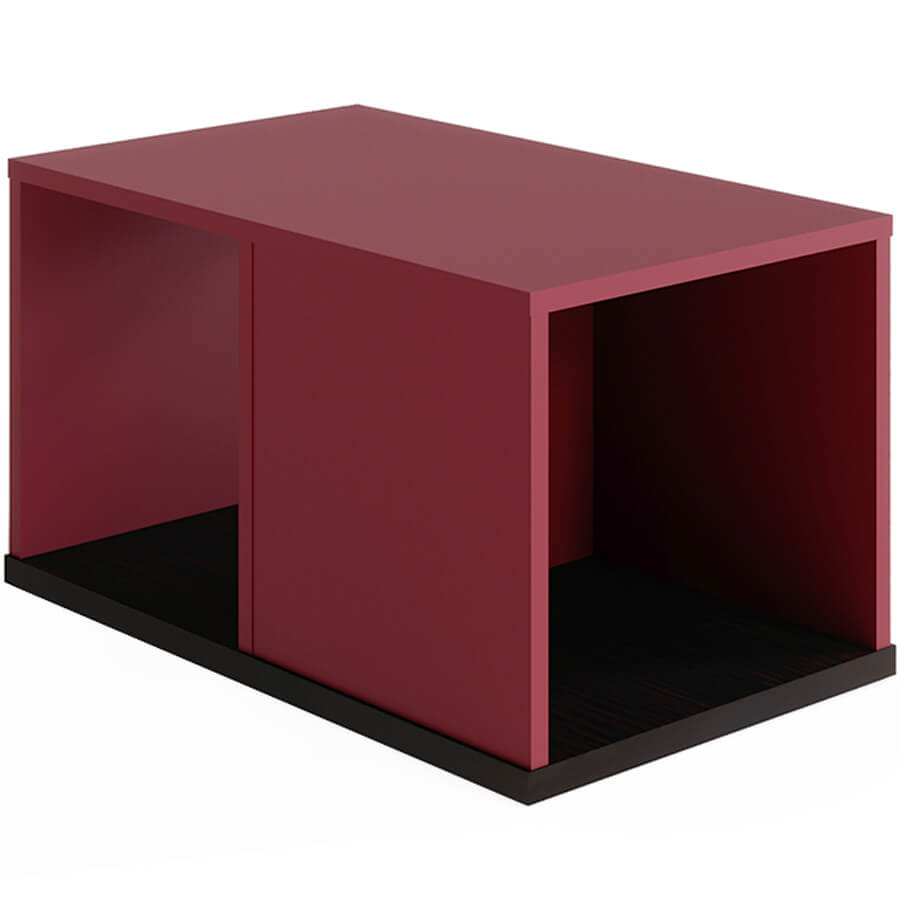 R-26 Топ с органайзером для приставной тумбы Мебель Стиль Rio Base (Бургундский красный, венге MS.)
