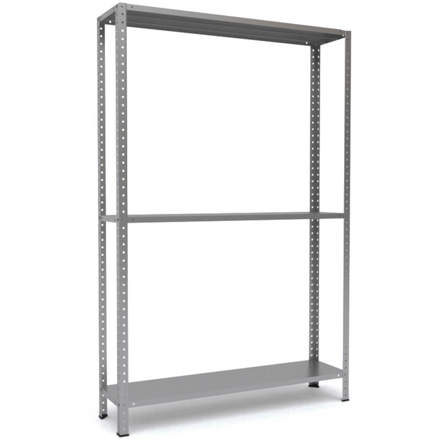 MS-185x120x40 Металлический стеллаж ПРОМЕТ, 3 (Серый полуматовый (RAL 7038))