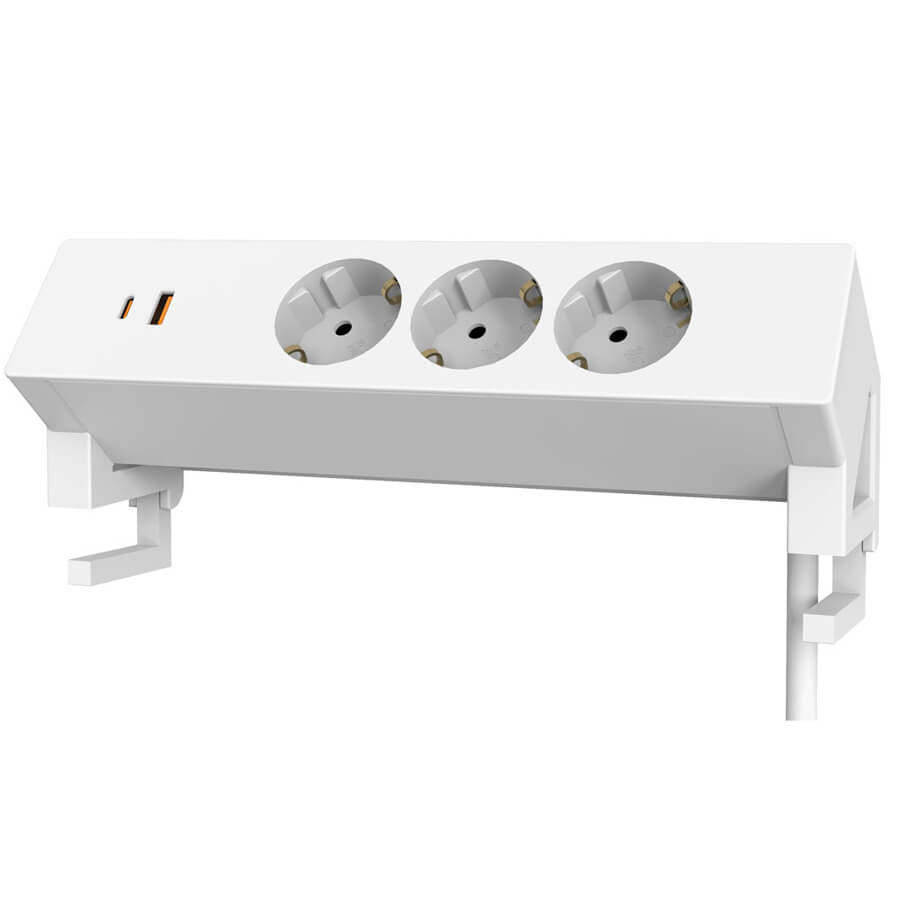 Т193030 Desk врезной блок розеток Profoffice Solo (Белый)