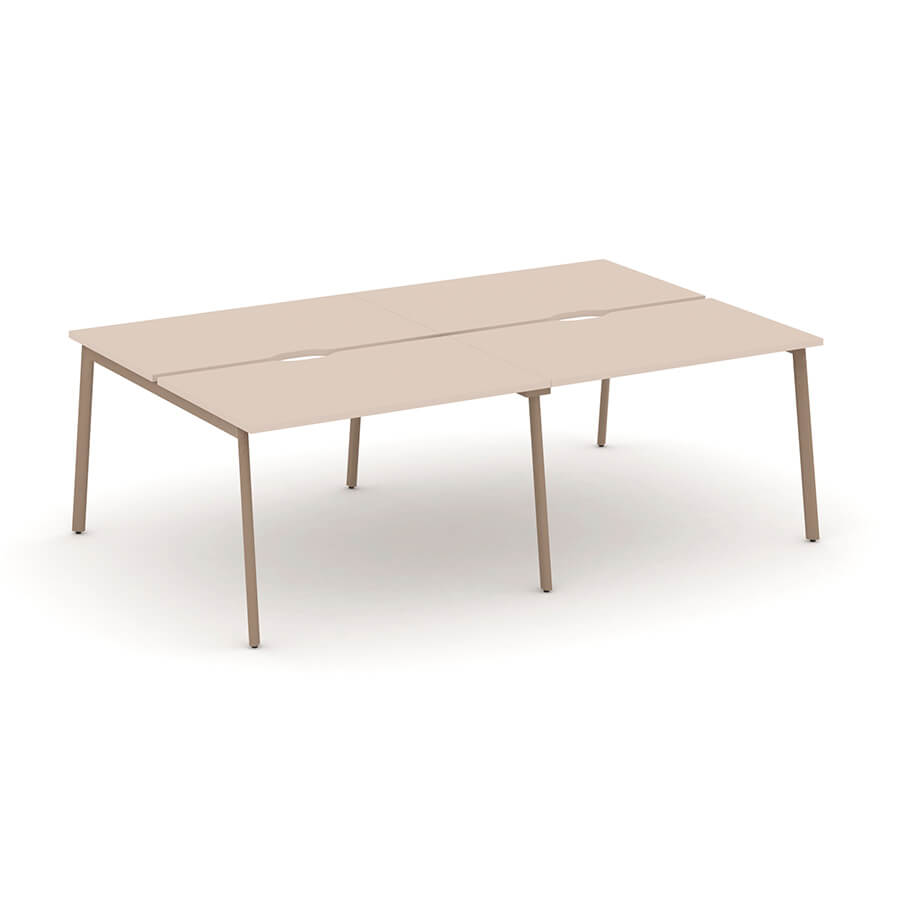 ES.D.RS-4.2-VP Рабочая станция на 4 места RIVA Estetica (Капучино/Металл Латте)