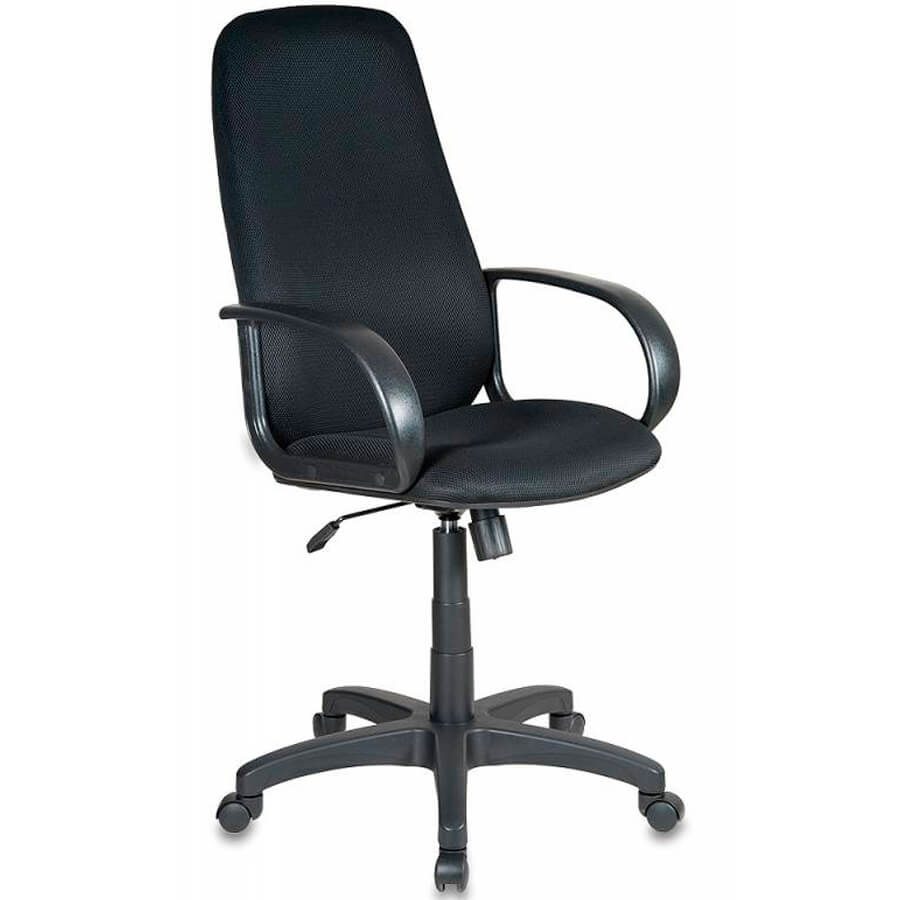 CH-808AXSN (TW) Кресло для персонала  Бюрократ, обивка ткань (Чёрное (TW-11))
